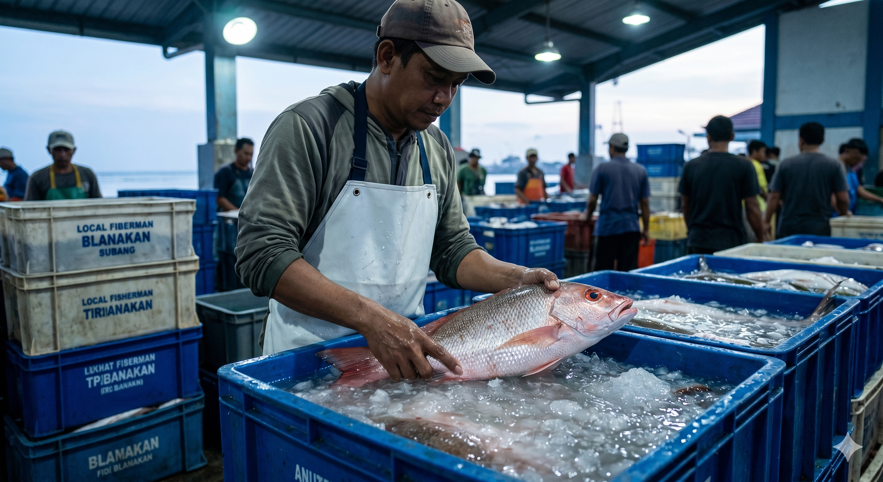 Proses seleksi kualitas seafood IKANA