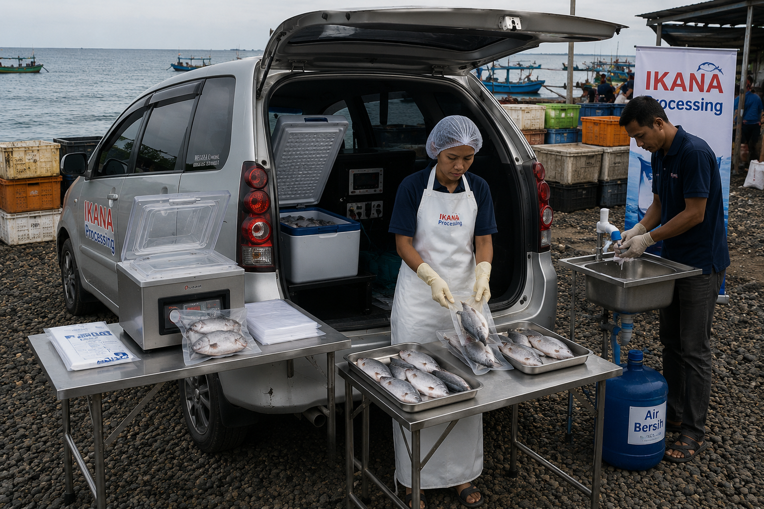 Vacuum pack higienis untuk seafood fresh IKANA